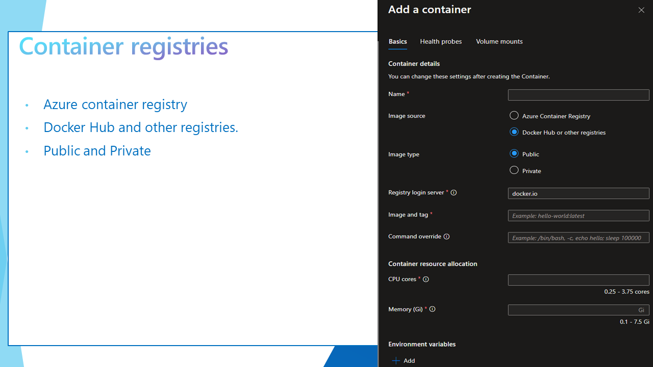 Azure Container Apps - Container Registries