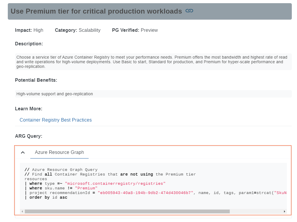 Azure Proactive Resiliency Library - Use Premium tier for critical production workloads