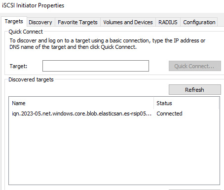 Azure iSCSI initiator