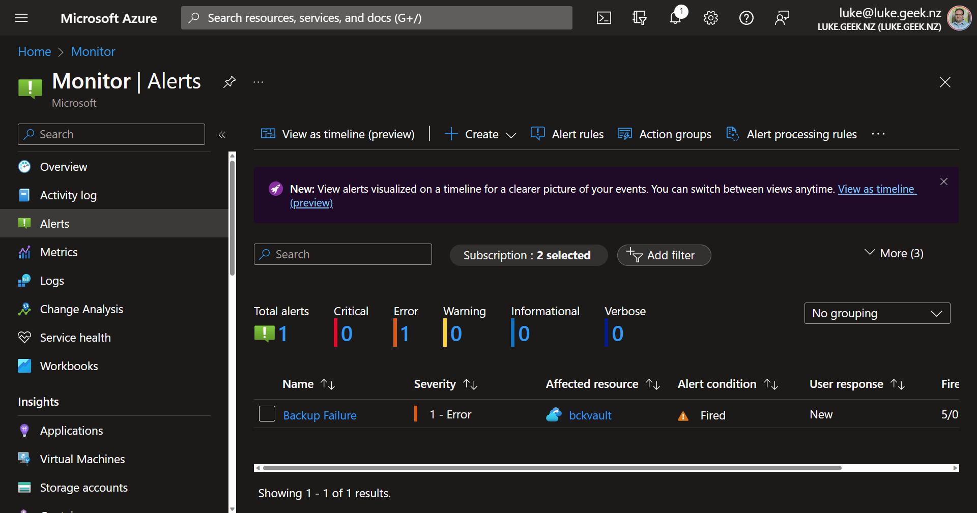 Azure BackupCenter