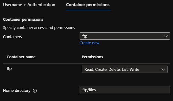 Azure Portal - Enable SFTP