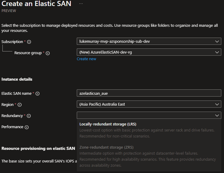Create an Azure Elastic SAN