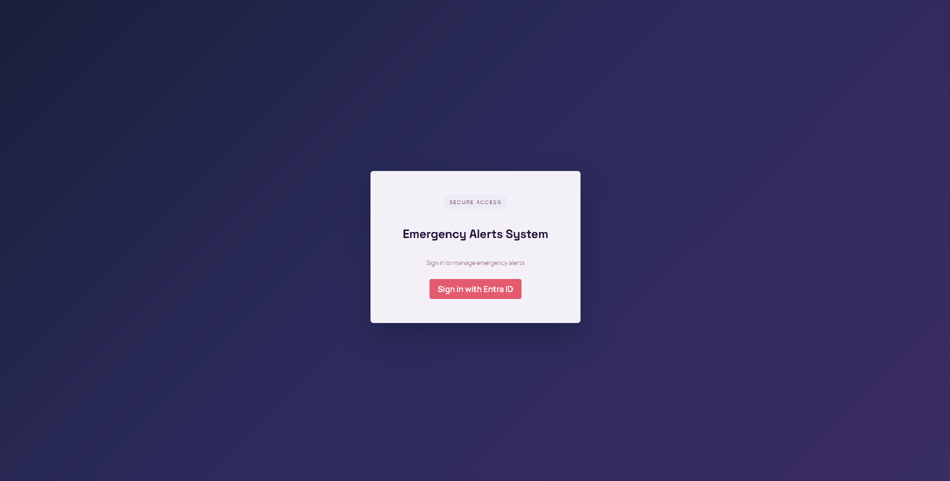 Animated overview of the Emergency Alert System dashboard and alert creation workflow