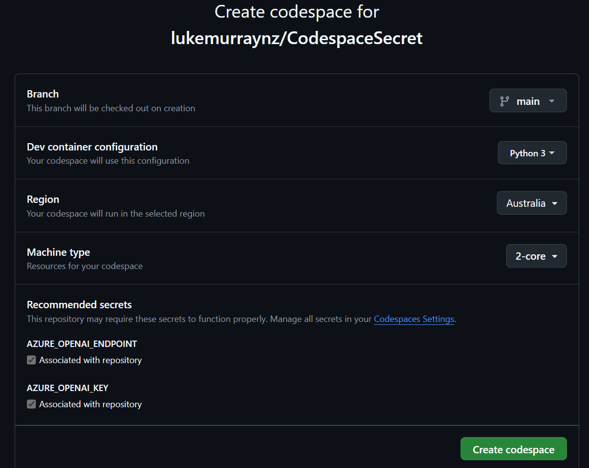 Codespace Link