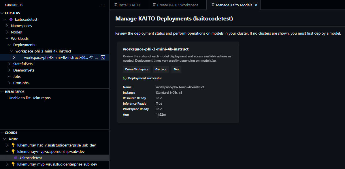 KAITO Workspace Status