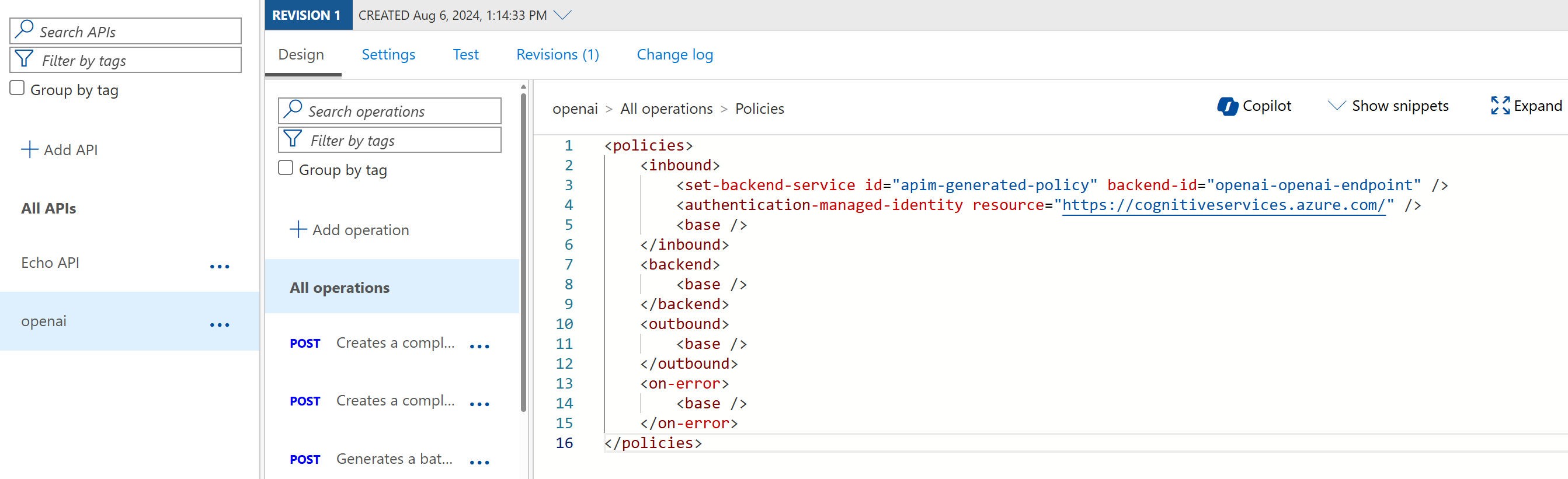 Azure OpenAI API Management Policies