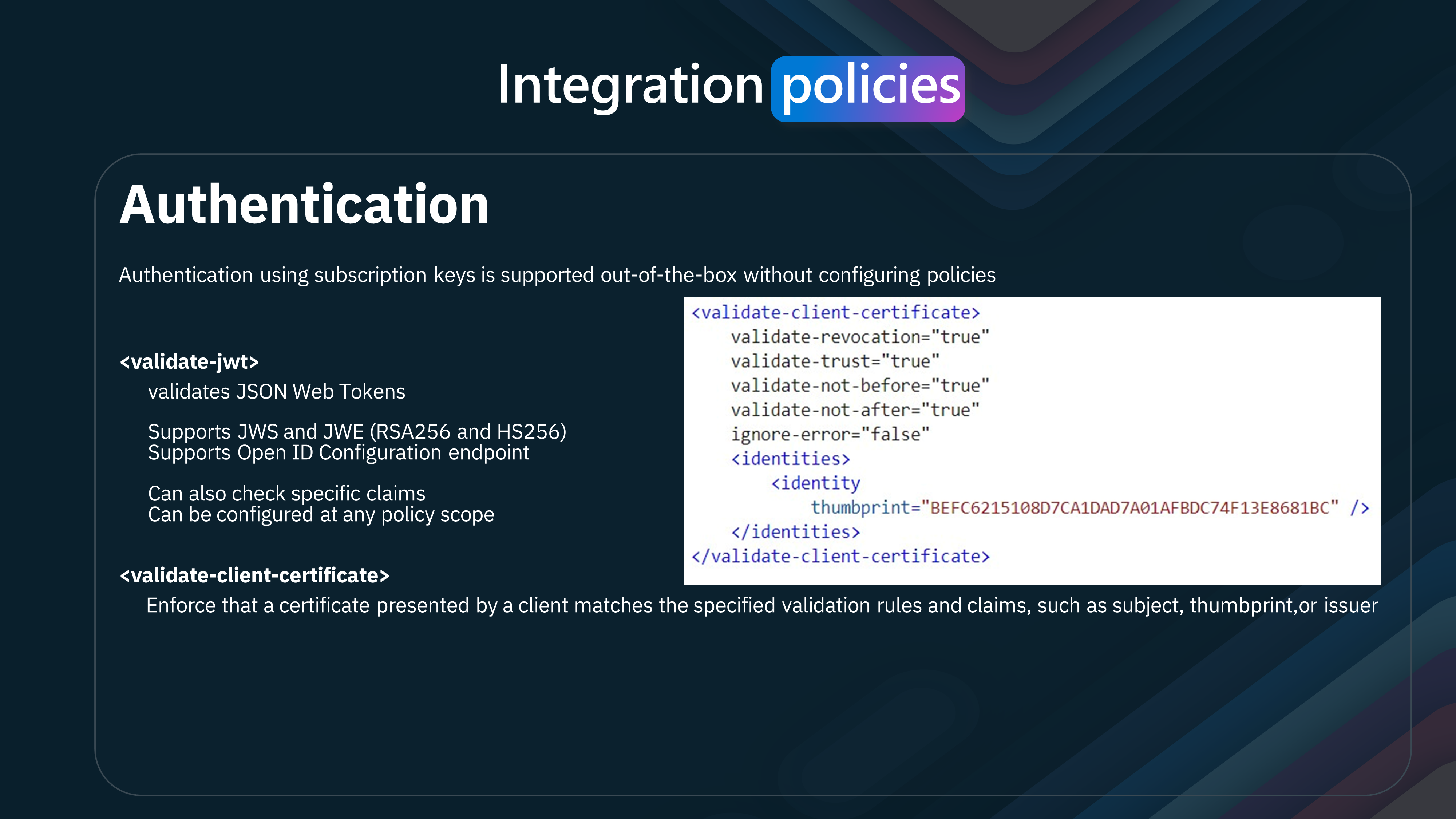 APIM - Authentication policy