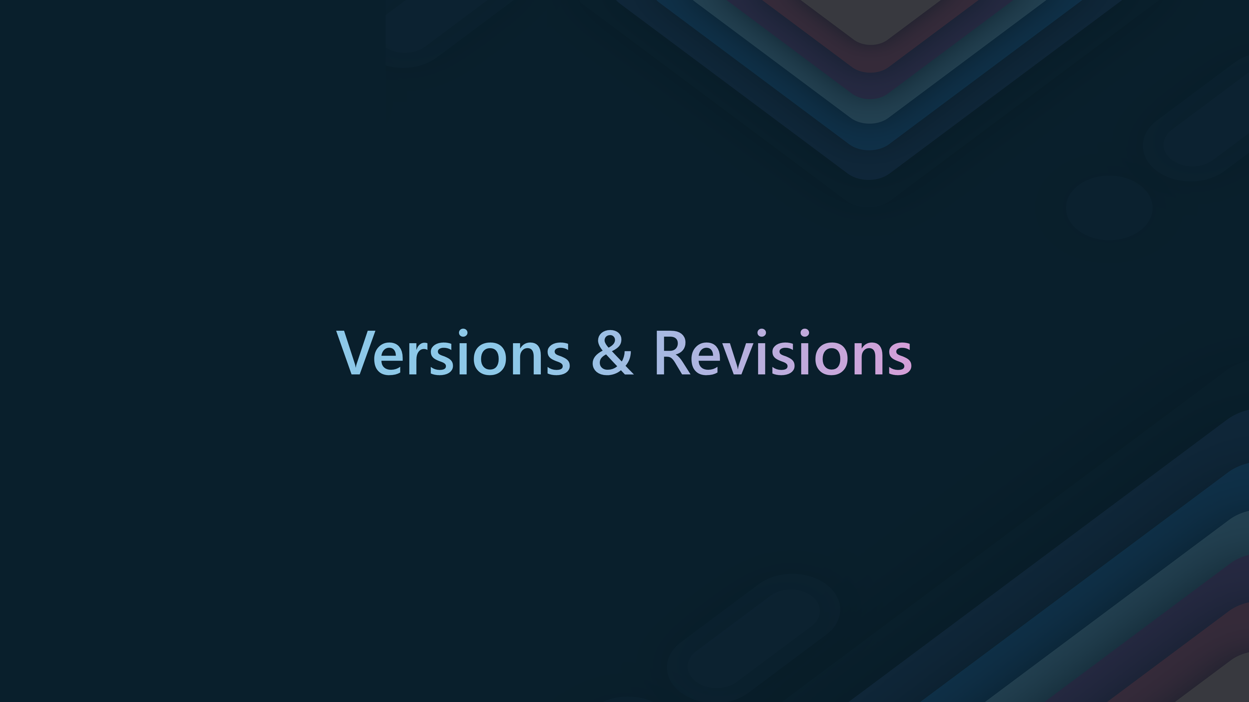 APIM - Revisions and Versions