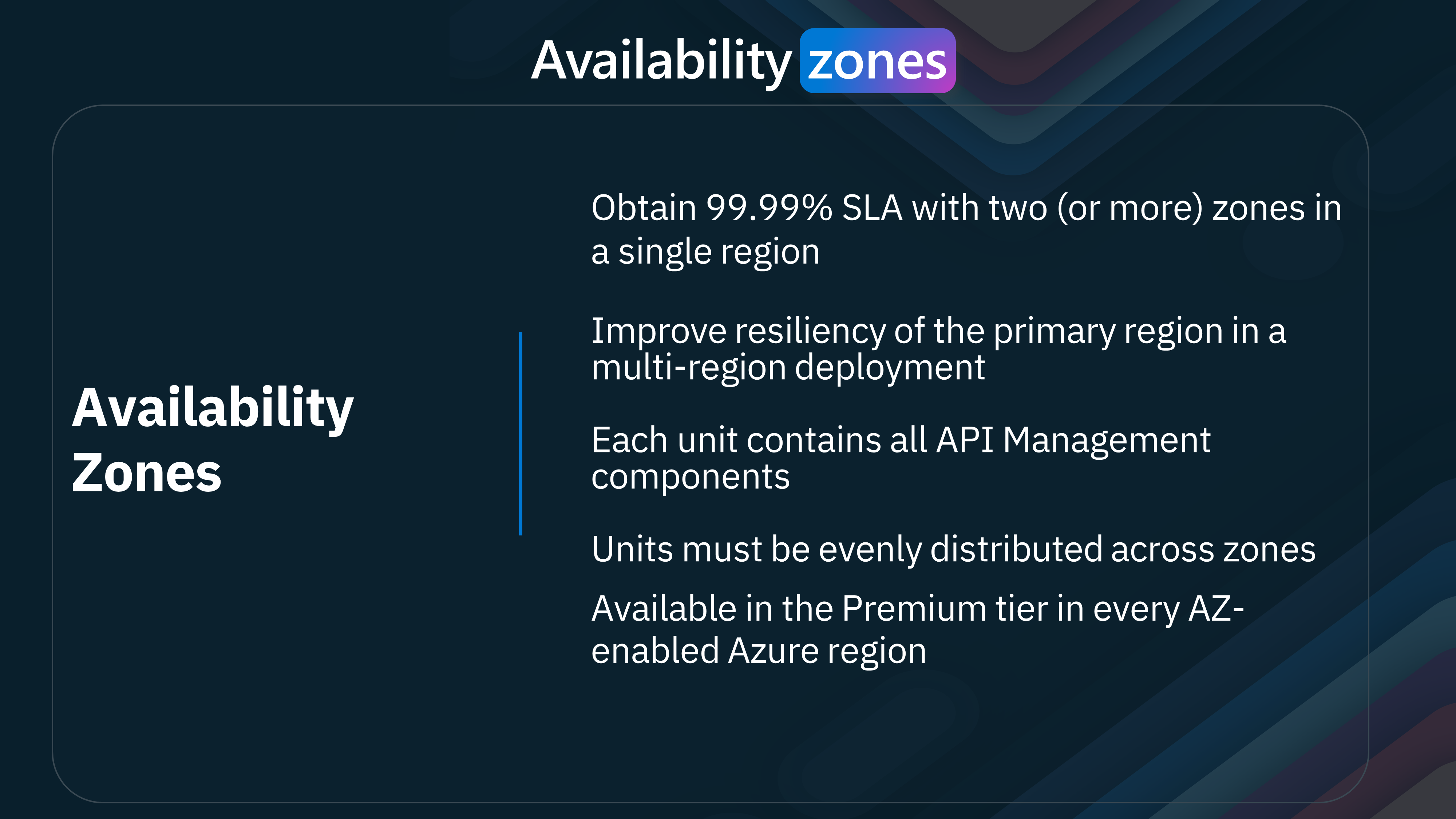 APIM - Availability Zones