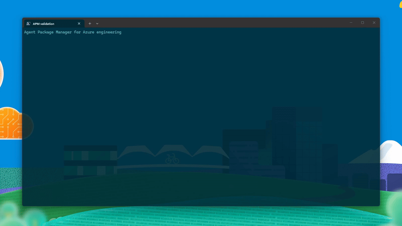 APM running in a native Windows Terminal session