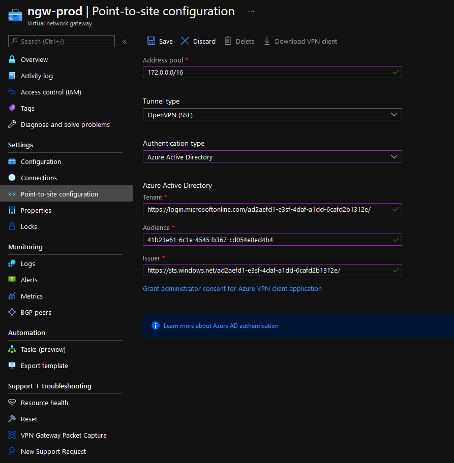 Azure Virtual Network Gateway