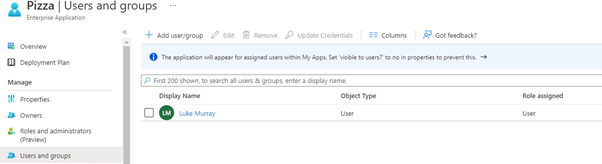 Azure AD Enterprise Applications - User &amp; Group Assignment