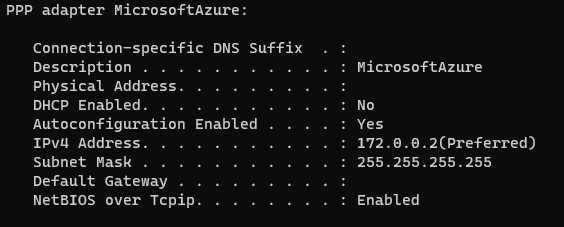 Azure Point to Site Connections