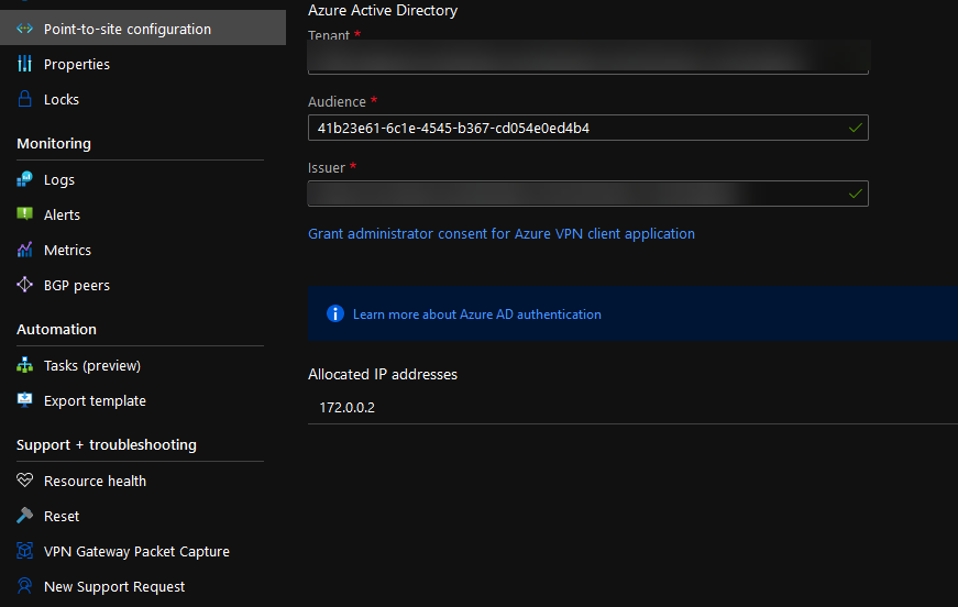 Azure Point to Site Connections