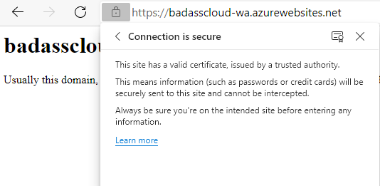 badasscloud - azurewebsites.net secure