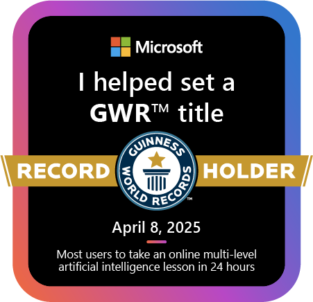 Microsoft AI Skills Fest - GUINNESS WORLD RECORDS