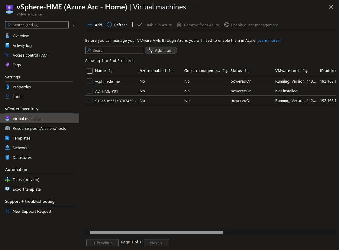Azure Arc - vCenter