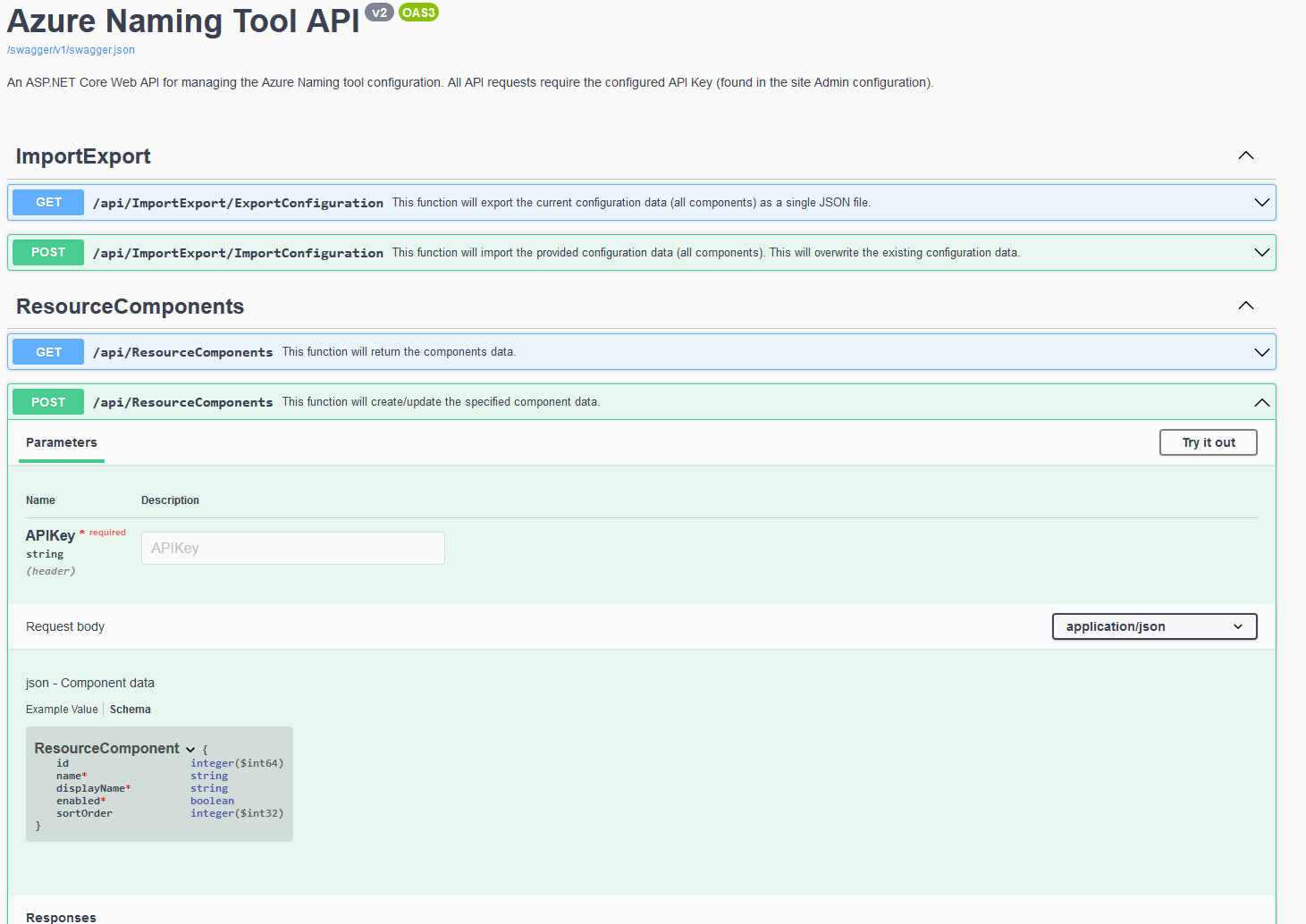 Azure Naming Tool - API