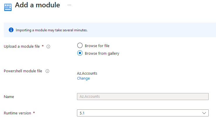 Import Az.Accounts module