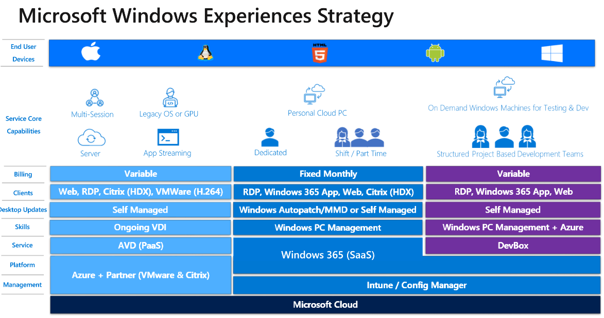 Microsot Windows Experiances Strategy